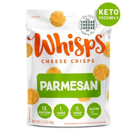 Whisps Parmesan Cheese Crisps, Keto Friendly Snacks, 2.12oz