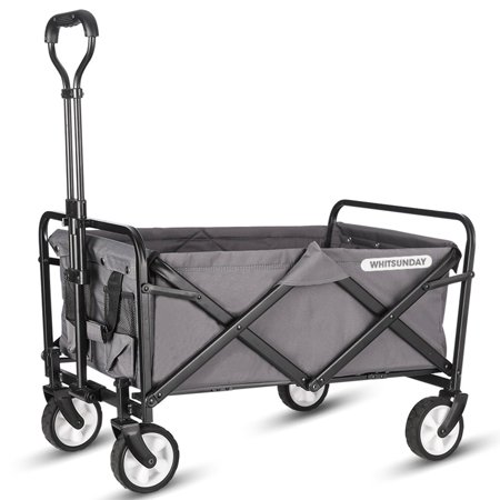 Whitsunday Folding Collapsible Outdoor Camping Wagon Shopping Cart with 5" wheels (Compact Size)