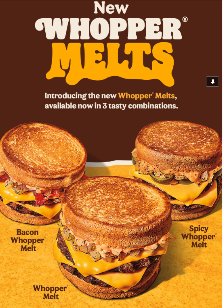 NEW Whopper Melts at Burger King!