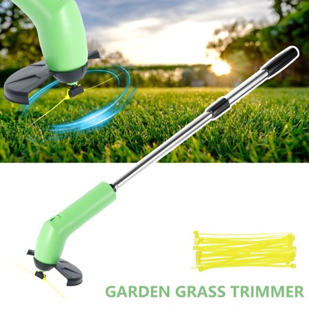 Willstar Garden Grass Trimmer Cordless Lawn Weed Cutter Edger with Zip Ties Gardening Mowing Tools Kit