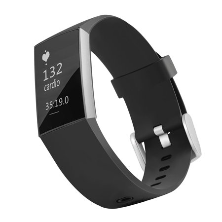 WITHit Black Silicone Band for Fitbit® Charge 3 & 4