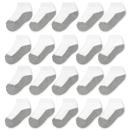 Wonder Nation Baby and Toddler Ankle Socks, 20-Pack, Sizes 0M-5T