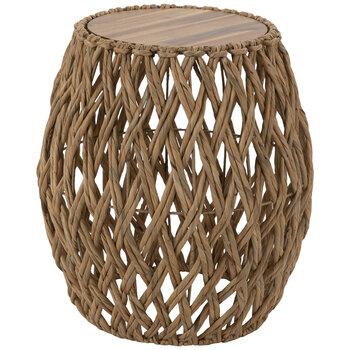 Woven Hyacinth Wood Accent Table on Sale At hobby lobby