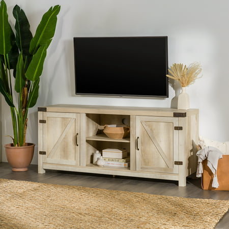 Woven Paths Modern Farmhouse Barn Door TV Stand Price Drop