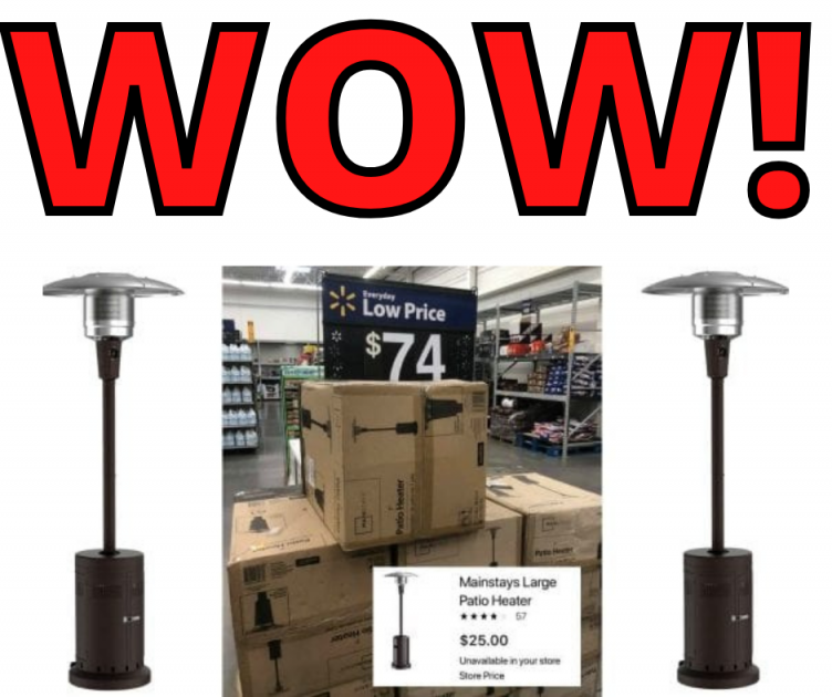 Mainstays Patio Outdoor Heater DISCOUNTED at Walmart!