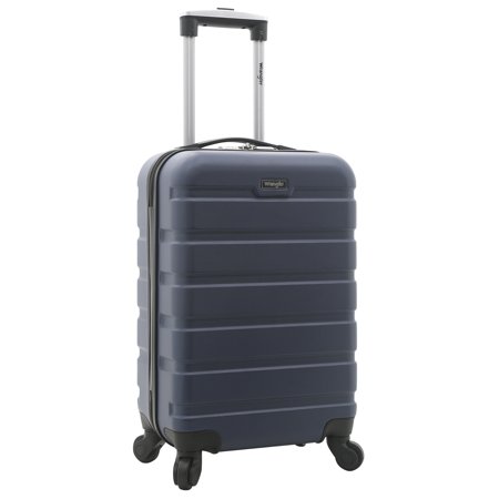 Wrangler 20” Carry-On Rolling Hardside Spinner Luggage Navy