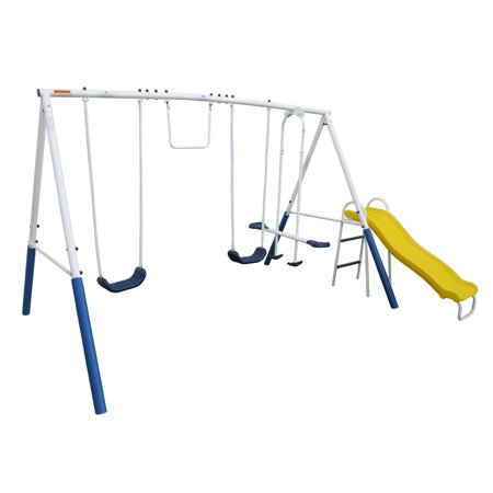 XDP Recreation Blue Ridge Play Outdoor Backyard Playset Kids Swing Set With Slide
