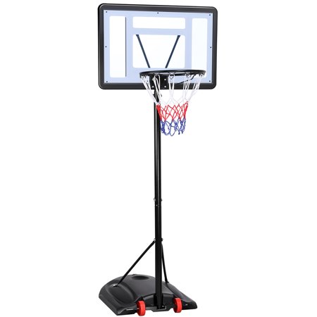 Yaheetech 7-9.2 Ft. Height Adjustable Hoop Portable Basketball System Goal Outdoor Kids Youth with Wheels and Weighted Base