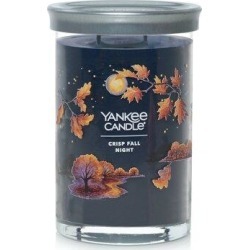 YANKEE CANDLE Signature Crisp Fall Night Scented Tumbler Candle Soy in Blue, Size 5.81 H x 3.94 W x 3.94 D in | Wayfair 1631764