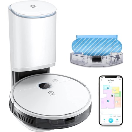 Yeedi Vac Station 3000Pa Self-Emptying Robot Vacuum and Mop Cleaner Smart Mapping 200mins Runtime