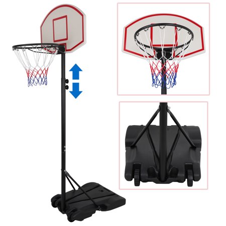 ZENSTYLE 28" Portable Height-Adjustable Basketball Hoop System W/ Backboard for Kids, Outdoor Basketball Stand