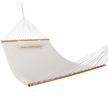 ZENY Outdoor Outing Traveling Double Hammock Smooth Breathable Cotton Body Bonus Pollow