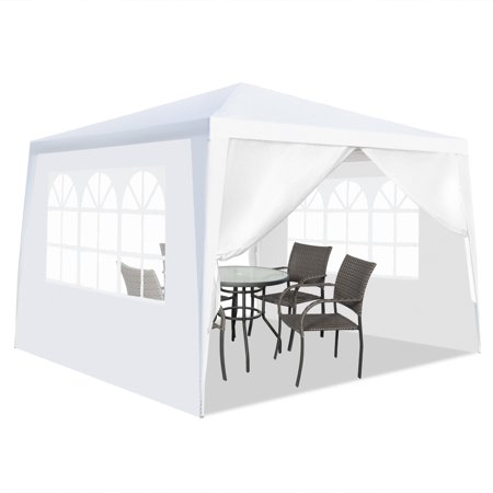 Zimtown 10'x10' Wedding Canopy Tent w/4 Sides Great for Outdoors Events Gazebo Pavilion