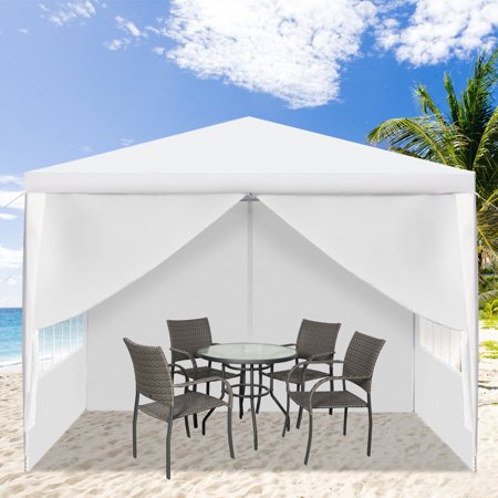 Zimtown 10'x10' Wedding Party Canopy Tent 4 Removable Sidewalls with Windows