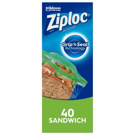 Ziploc® Brand Sandwich Bags With Grip 'N Seal Technology, 40 Count