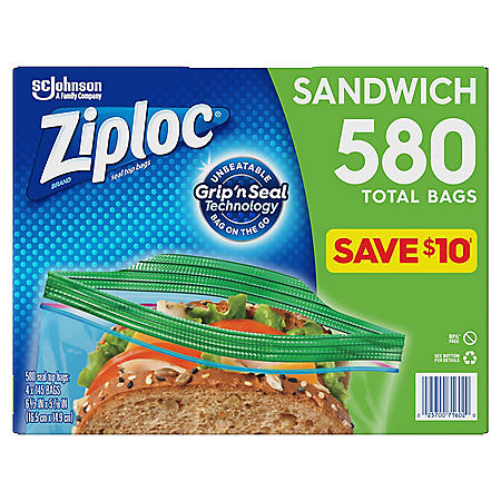 Ziploc Sandwich Bags (580 ct.) On Sale At Sam’s Club
