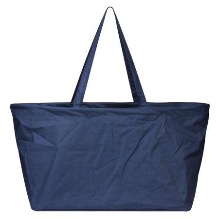 Zodaca Extra - Large All Purpose Handbag Laundry Grocery Shopping Utility Tote Carry Bag - Solid Navy