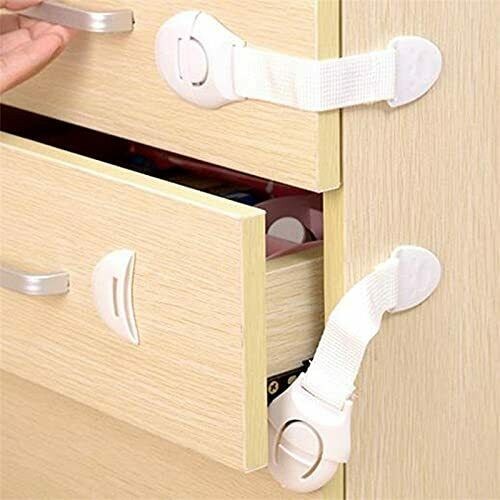 ZogeeZ (10 Pack) Baby Proofing Child Safety Strap Locks for Cabinets, Drawers